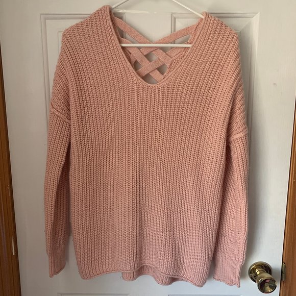 Mossimo Supply Co. Sweaters - Mossimo Supply Co. Crossback Pink Sweater- Size S